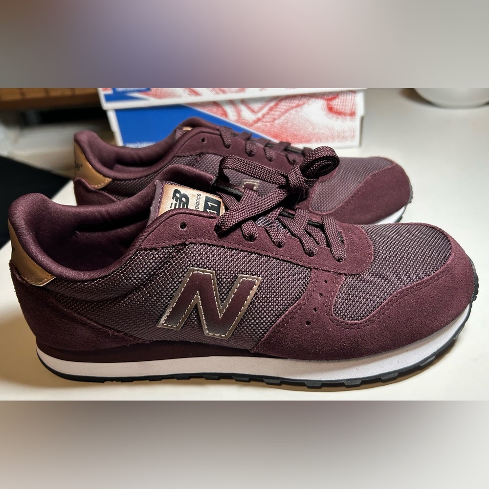 New Balance Blue and White Shoe Box